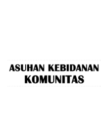 Image of Asuhan Kebidanan Komunitas