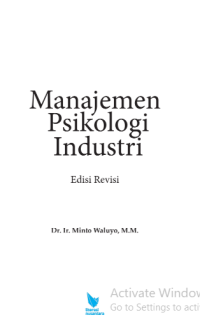 Image of Manajemen Psikologi Industri  Edisi Revisi